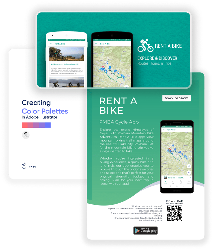 Examles of graphic designs made by Esfera